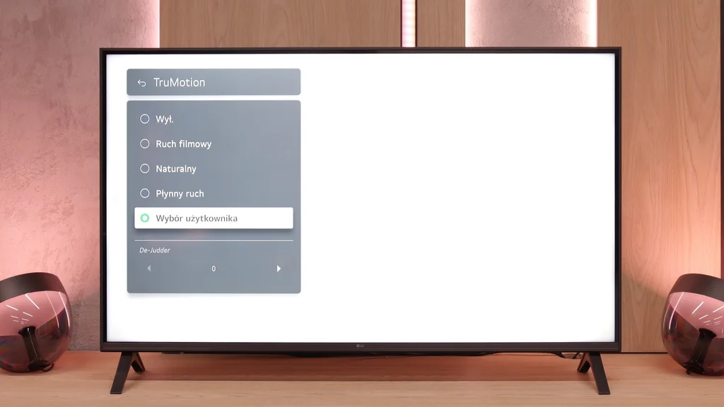 Test LG UA75006LA (VA) Smużenie i płynność ruchu