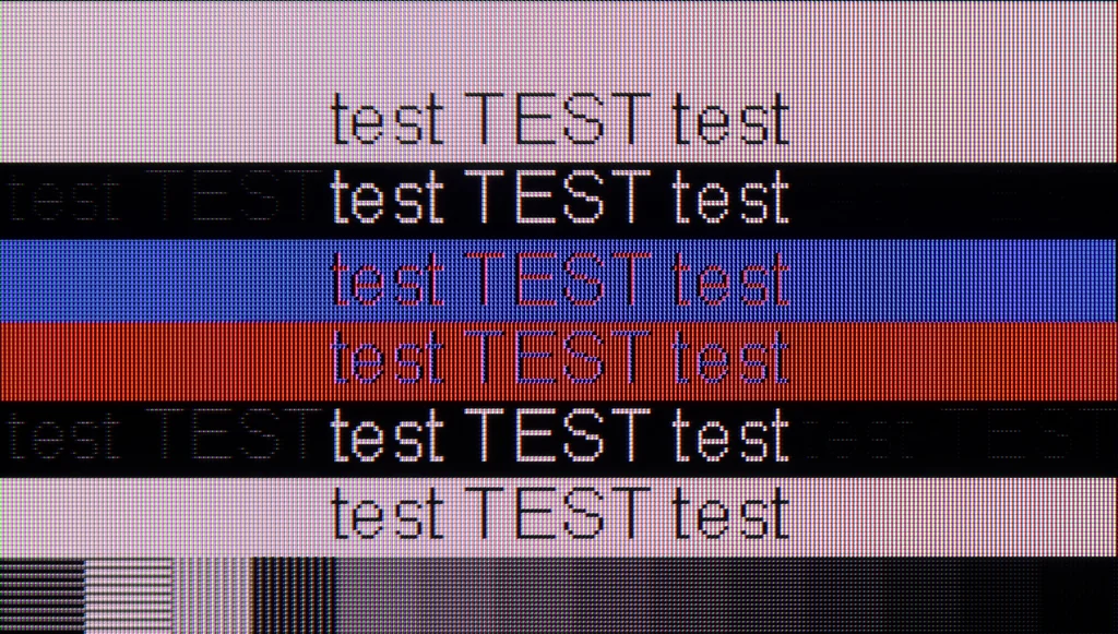 Test LG UA75006LA (VA) sekcja Współpraca z komputerem, test czytelności czcionek
