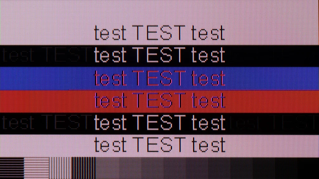 Test Panasonic W85B sekcja Współpraca z komputerem, test czytelności czcionek