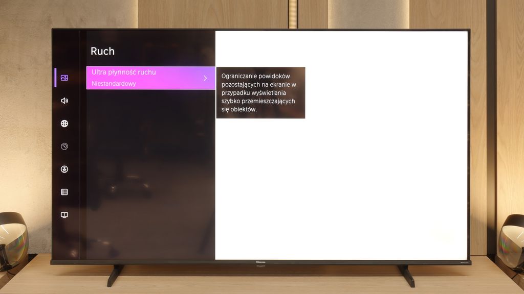 Test Hisense E7Q / E79Q Smużenie i płynność ruchu