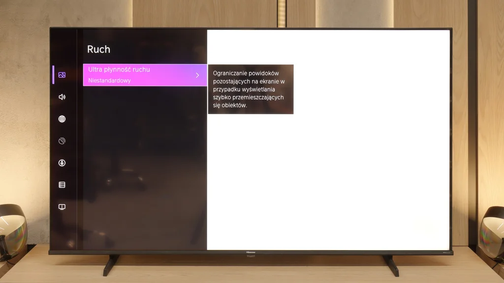 Review Hisense E7Q / E79Q Blur and motion smoothness