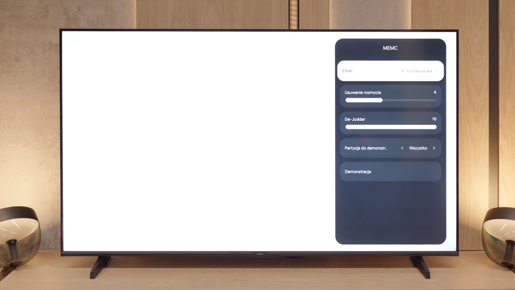 Test Haier K85F Smużenie i płynność ruchu