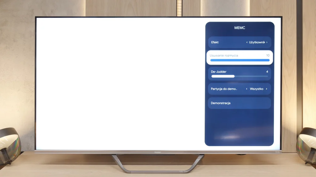 Test Haier Q80FUX Smużenie i płynność ruchu