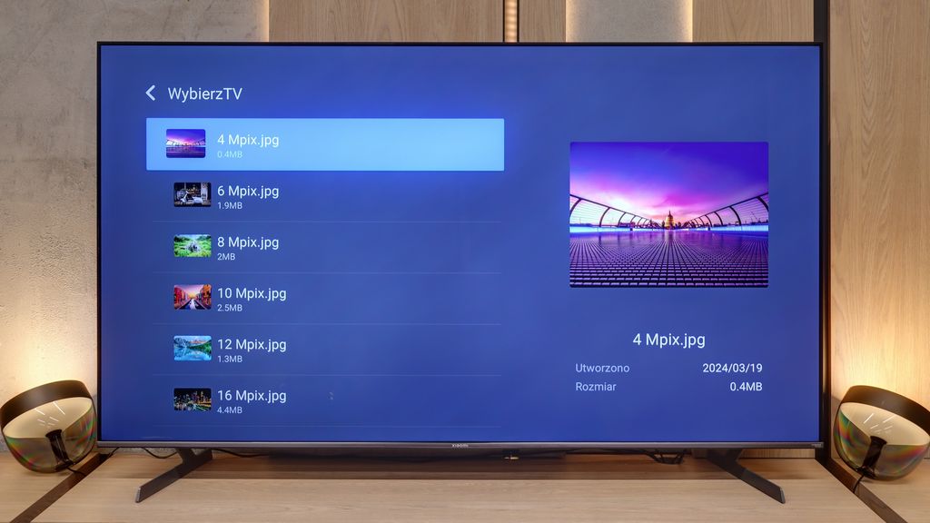 Review Xiaomi S Pro 2026 Appearance of the TV
