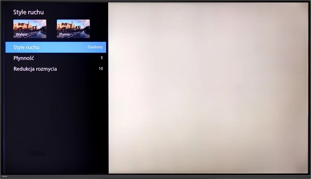 Test PHILIPS PUS9010 (IPS) Smużenie i płynność ruchu