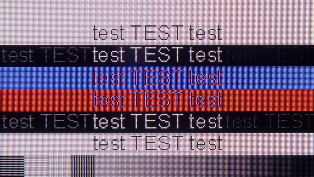 Test Samsung Q6F (IPS) sekcja Współpraca z komputerem, test czytelności czcionek