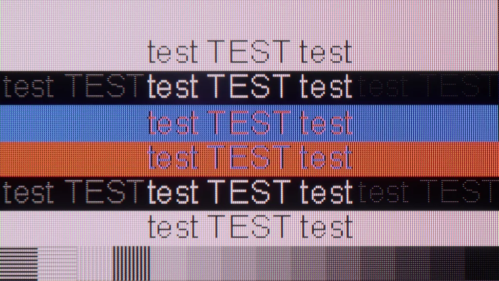 Review LG QNED80A6A (VA) section Computer compatibility, font readability test