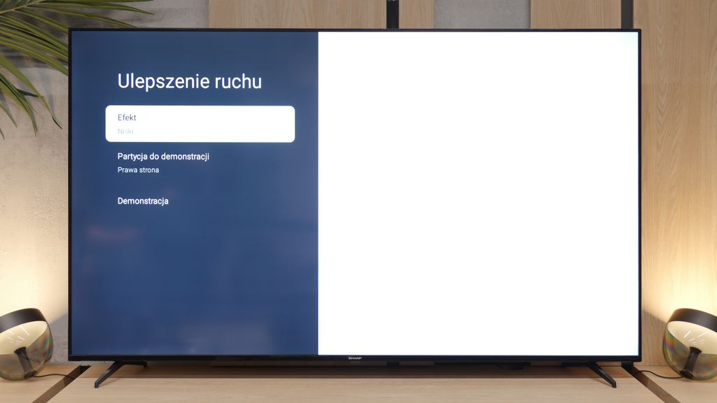 Test Sharp GL4760E Smużenie i płynność ruchu