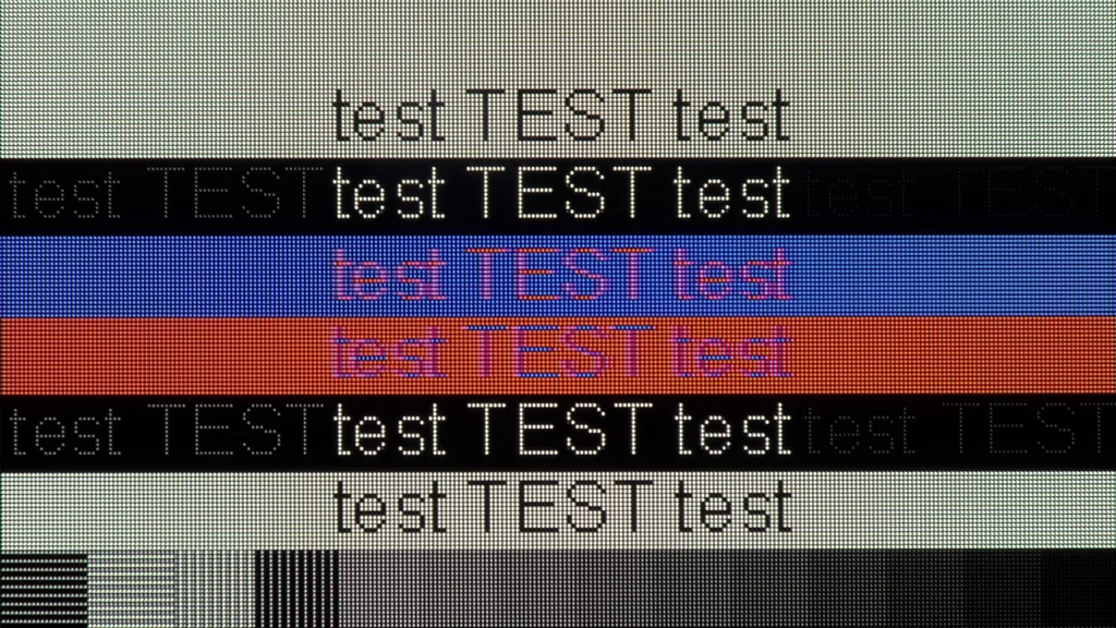 Review Philips OLED950 section Computer compatibility, font readability test