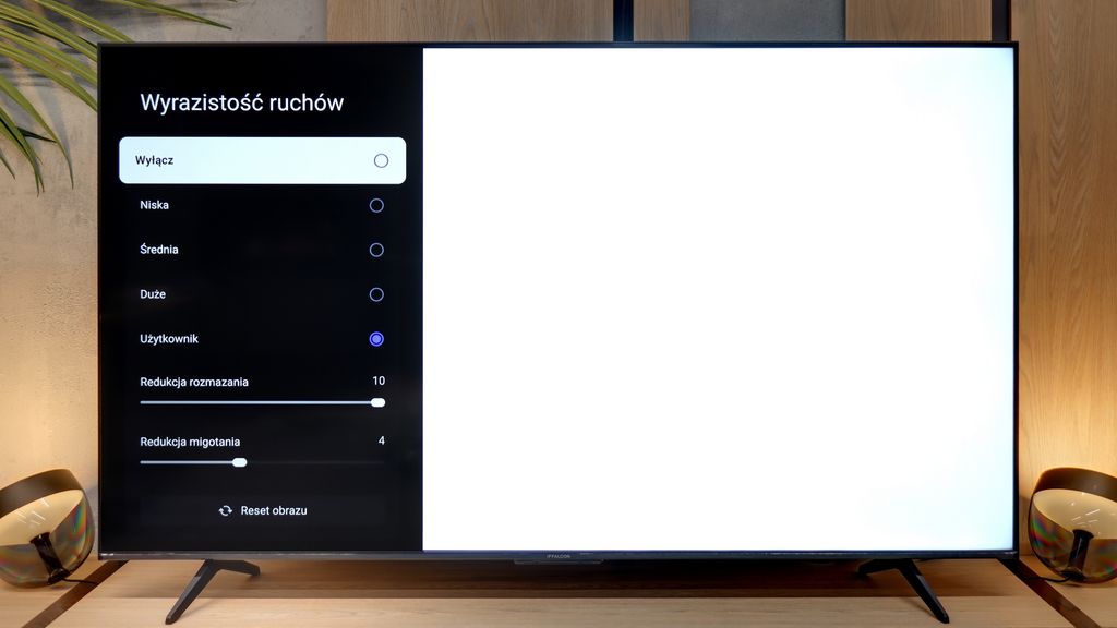 Review IFFALCON U85X Blur and motion smoothness