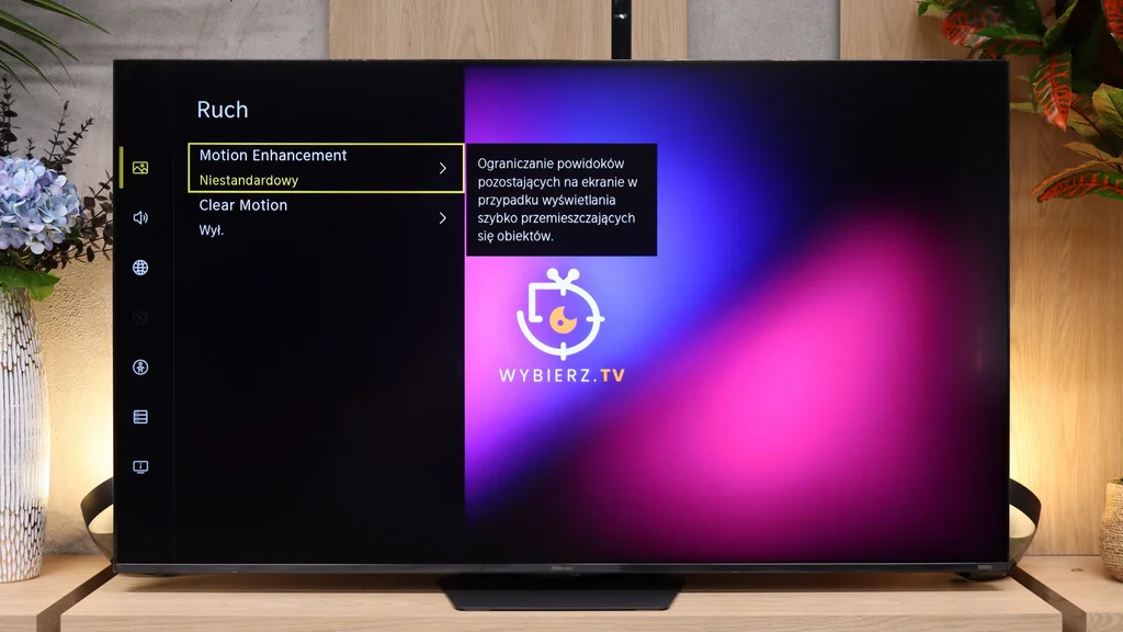 Test Hisense UR9S  Smużenie i płynność ruchu