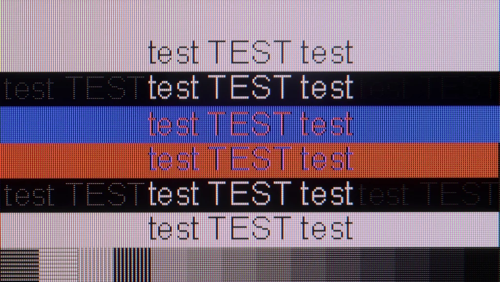 Review TCL A400 PRO section Computer compatibility, font readability test