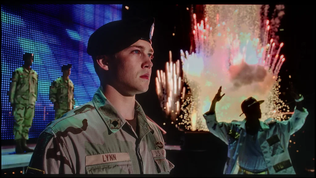 Review Samsung R95H Micro RGB  section HDR effect quality, scene “Billy Lynn”