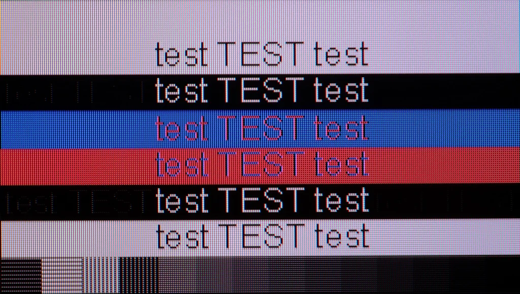 Review Samsung R95H Micro RGB  section Computer compatibility, font readability test