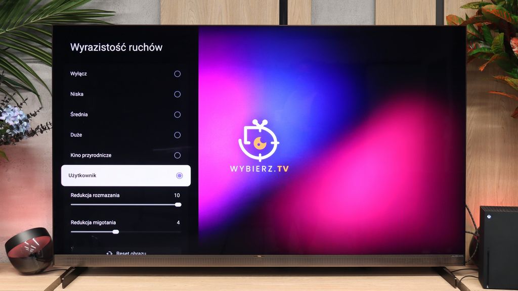 Test TCL X11L Smużenie i płynność ruchu
