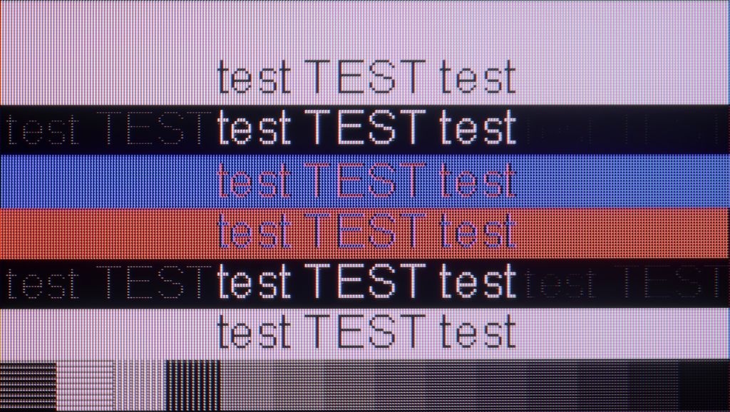 Test TCL X11L sekcja Współpraca z komputerem, test czytelności czcionek