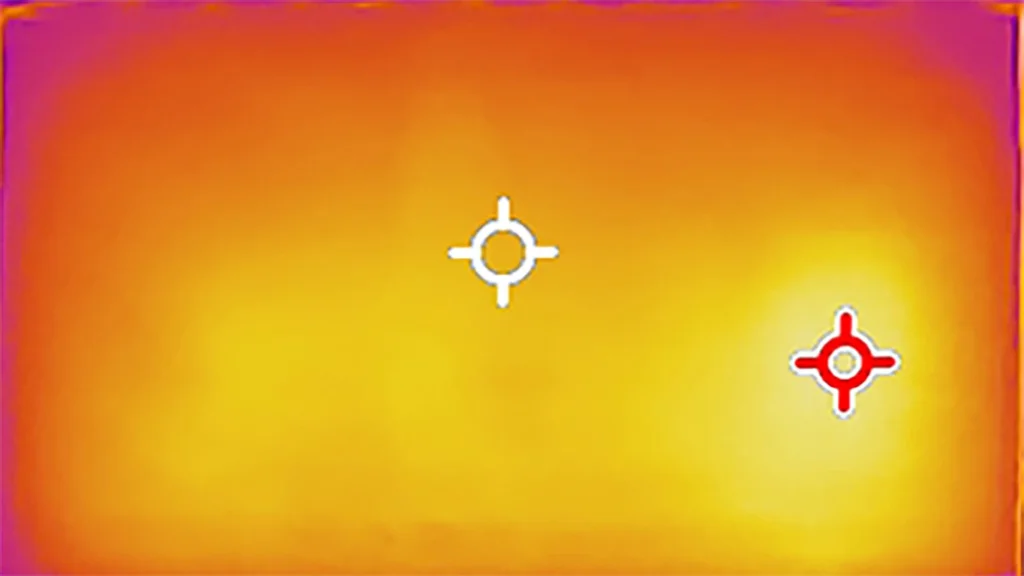 Test Samsung QN80H sekcja Szczegóły dotyczące matrycy / Jednorodność matrycy i termowizja