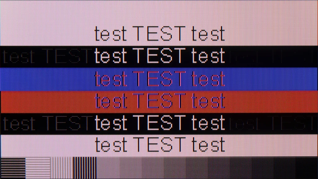 Review XIAOMI S Mini 2026 (85"-98") 144Hz  section Computer compatibility, font readability test