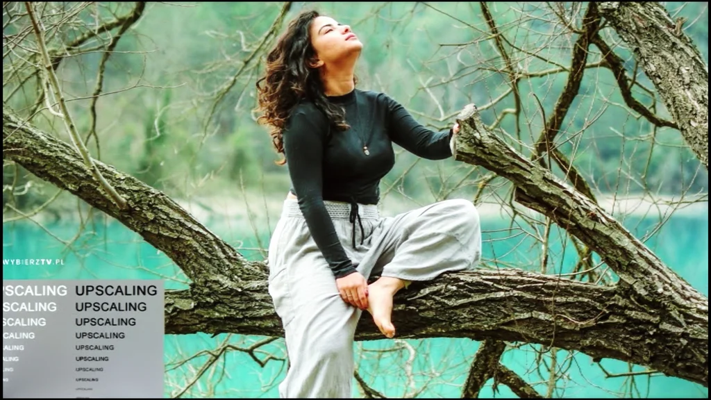 Review Dreame Q100 section Upscaling and digital image processing, shot with a model