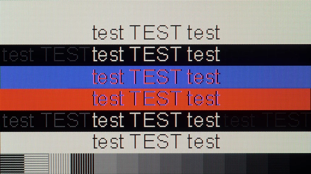 Review LG OLED B6 section Computer compatibility, font readability test