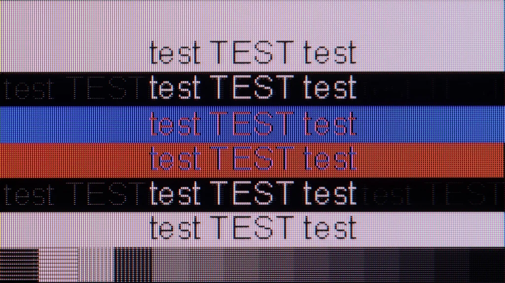 Review LG MRGB85B section Computer compatibility, font readability test