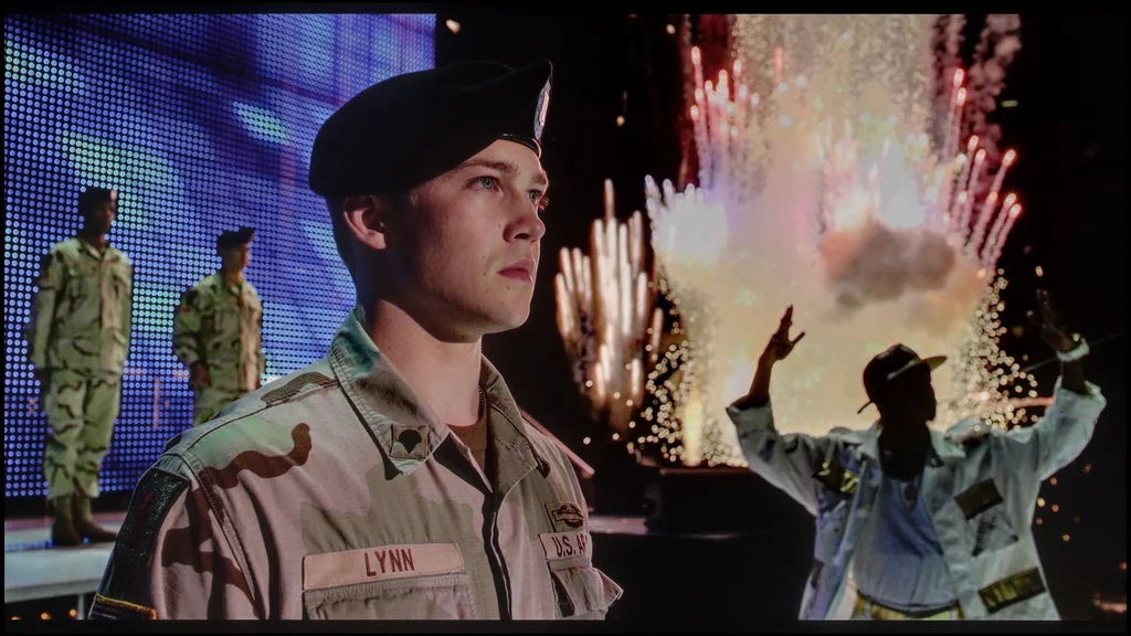 Review Samsung OLED S95H (S99H) (QD-OLED) section HDR effect quality, scene “Billy Lynn”