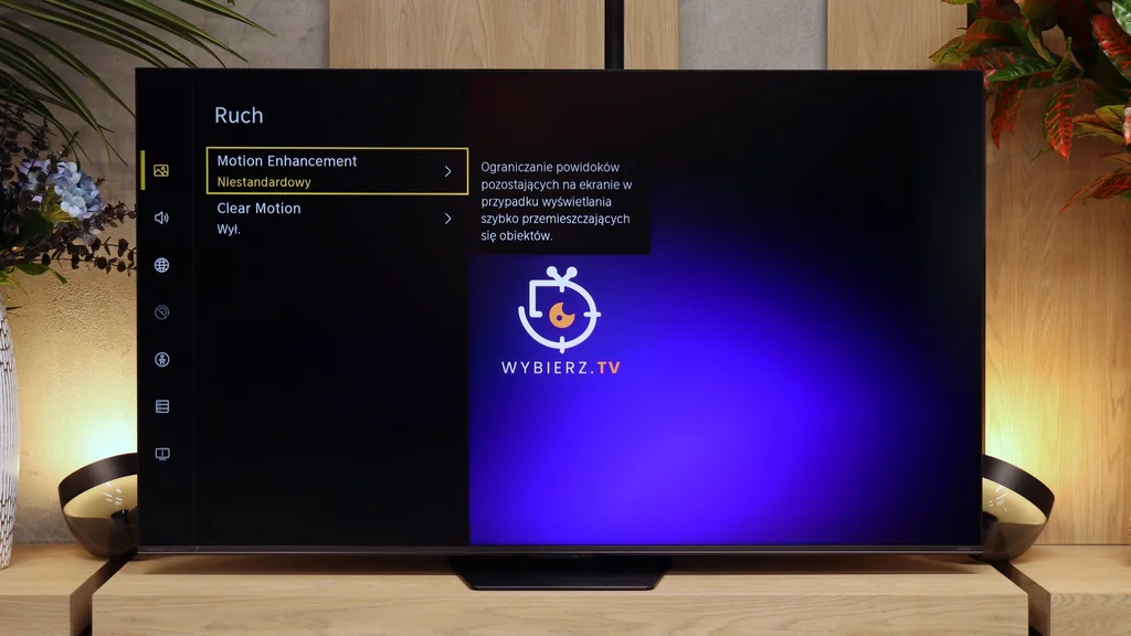 Test Hisense UR8S Smużenie i płynność ruchu
