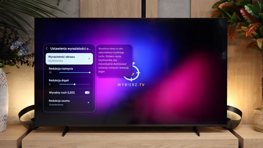 Review Samsung M80H Blur and motion smoothness