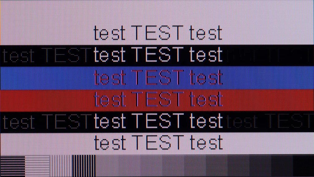 Review Samsung M80H section Computer compatibility, font readability test
