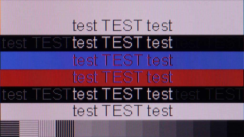 Test Samsung The Frame Pro 2026 (LS03HW) sekcja Współpraca z komputerem, test czytelności czcionek