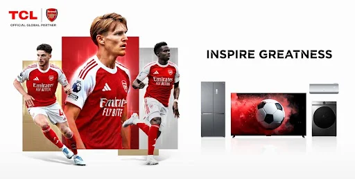 TCL zostaje globalnym partnerem Arsenalu. Nowe partnerstwo, storytelling i Bukayo Saka jako ambasador marki. Zobacz, co planują razem.