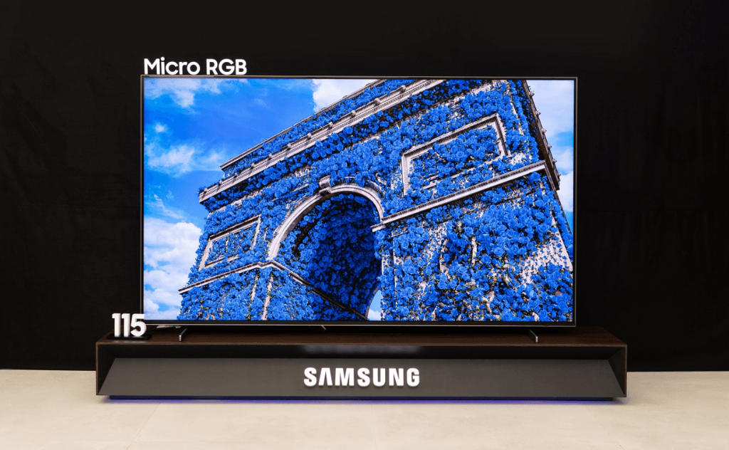 Samsung Micro RGB TV 115” – der weltweit erste Fernseher mit mikroskopisch kleinen RGB-LEDs. Start in Korea, weltweiter Launch noch dieses Jahr.