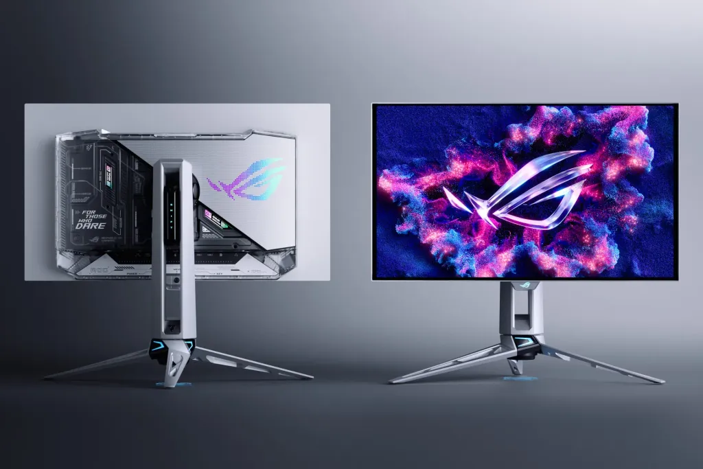 Asus ROG Swift OLED – esports monitor with 720 Hz refresh rate. HDR, Neo Proximity Sensor, and a three-year warranty on the OLED with no burn-in.