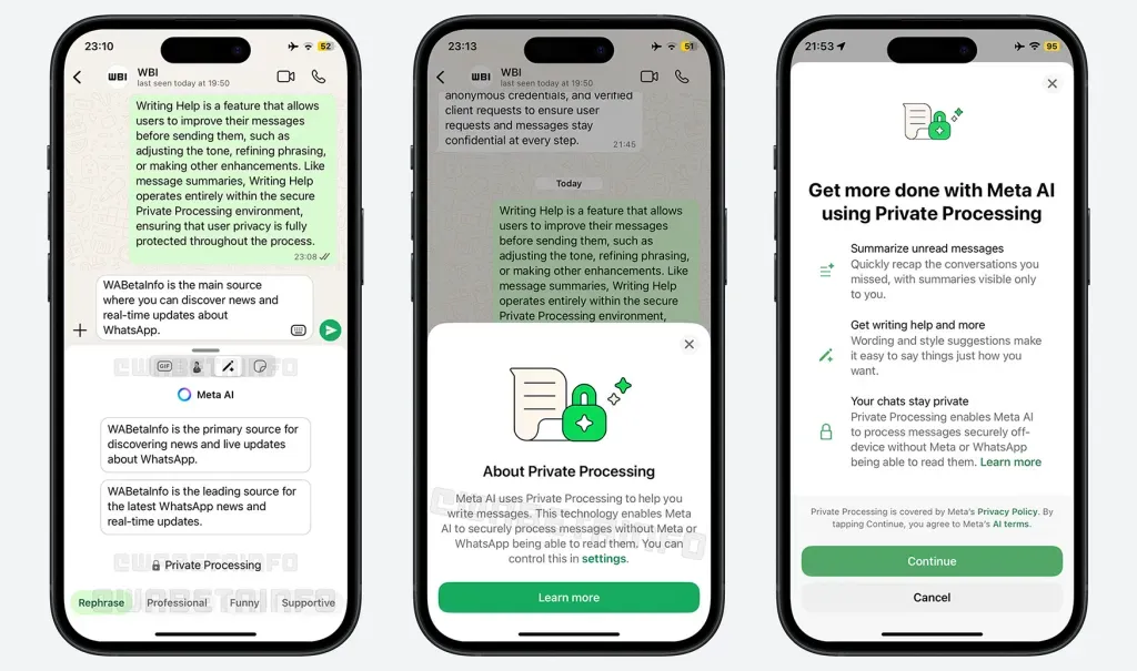 Meta introduces AI to WhatsApp. Writing Help will help you write better and faster without compromising user privacy.
