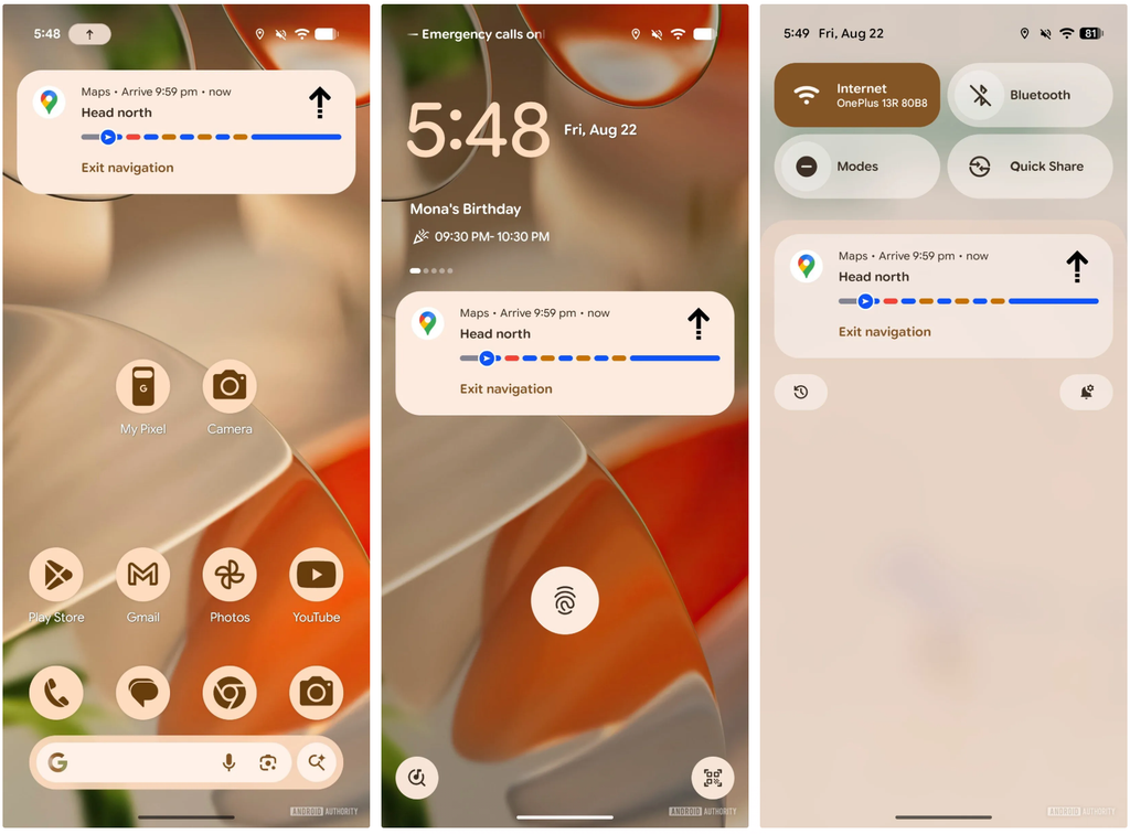 Google checks Live Updates in Maps – drivers will not lose sight of their route even after switching applications.