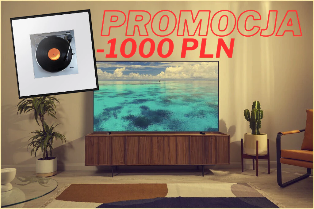 Samsung QN77F, QE98Q80C i The Frame w promocji z ramką Music Frame – kino domowe i premium audio w atrakcyjnej cenie.