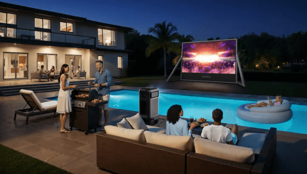 Anker verbindet einen Partylautsprecher mit einem 4K-Projektor. Nebula X1 Pro hat 3500 ANSI-Lumen, Dolby Vision und Mobilität auf Rädern.