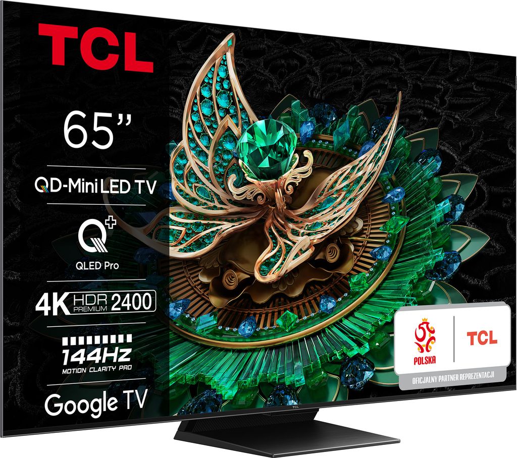 Aktion auf TCL 65MQLED85! 65” MiniLED 4K UHD, 144 Hz, HDR Dolby Vision und Dolby Atmos Klang. Der Preis sinkt auf 3 777 zł mit dem Code ME-DAYS.