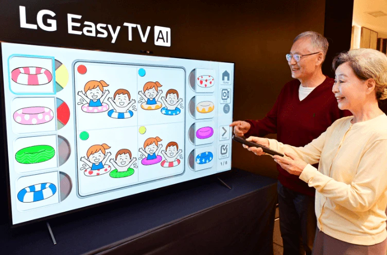 LG Easy TV wurde für Senioren entwickelt – einfachere Menüs, klarere Dialoge, größere Schriftarten und eine HELP-Taste mit KI-Assistent.
