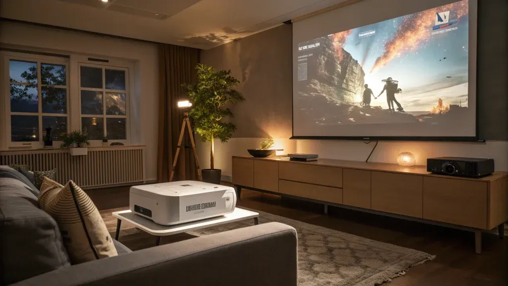 Nowy Epson EH-LS670. Ultra-short-throw projektor 4K z Google TV i Bose. Jasny obraz nawet w dzień, cena od 13 tys. zł.