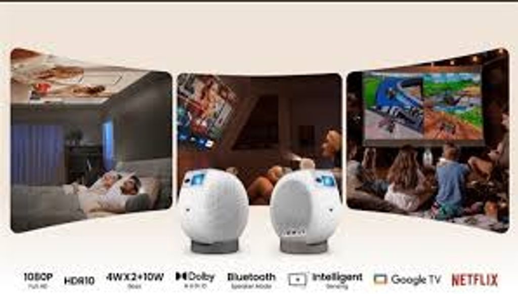 BenQ GV32 – tragbarer, kompakter Projektor mit Full HD, HDR10 und Google TV. Bildgröße bis 120 Zoll und Einstiegspreis von 599 USD (~2600 PLN).
