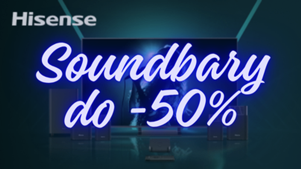 Promocja Hisense – kup telewizor i odbierz do 50% rabatu na soundbar lub kino domowe. Sprawdź nasze propozycje zestawów audio-wideo.