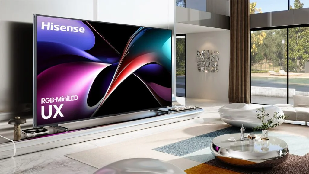 Hisense 116UXQ – gigant 116” z podświetleniem RGB MiniLED. Wyższa jasność, czystsze barwy i technologia stworzona dla HDR oraz gier.