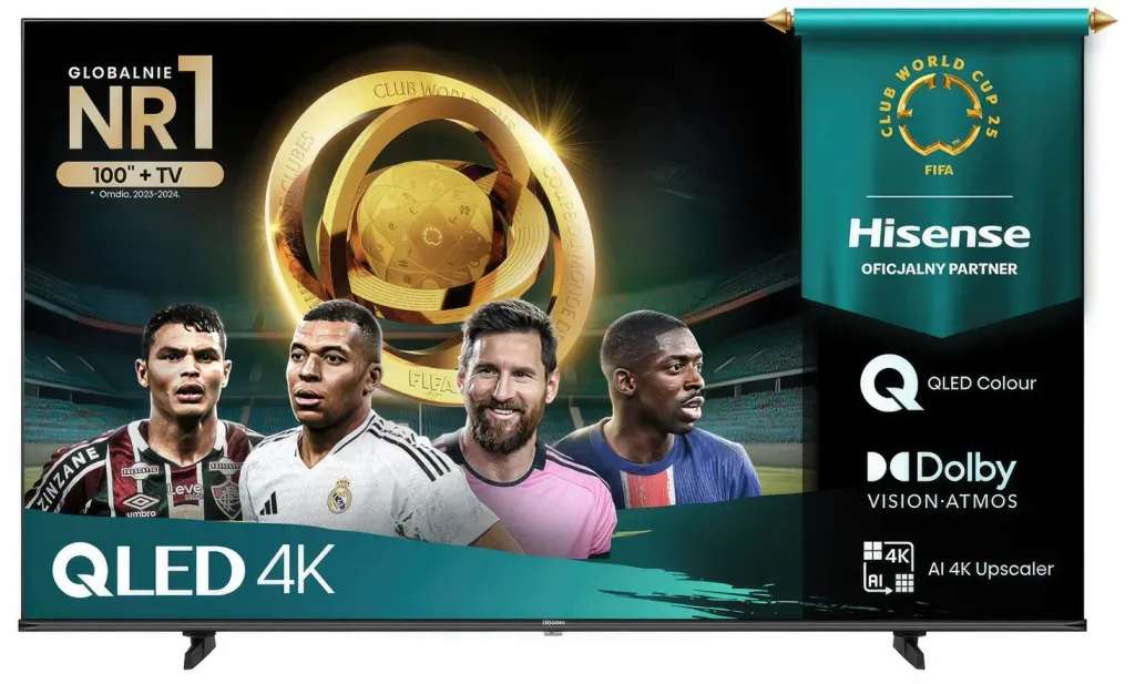 Hisense E79Q 58” QLED 4K taniej o 200 zł! Dolby Vision, HDR10+, Dolby Atmos i szybki system VIDAA w świetnej cenie.