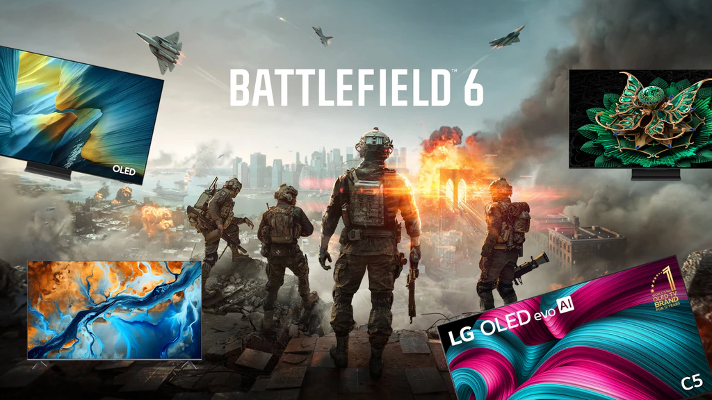 Battlefield 6 bije rekordy! Ponad 700 tys. graczy i najlepsze telewizory do grania: Samsung S95F, S90F, LG C5, QN80F i TCL C7K. Sprawdź, który wybrać!