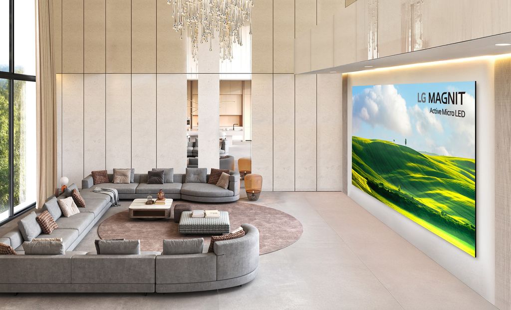 Luxurious LG MAGNIT Active Micro LED 136” – 4K, Dolby Vision, 100W sound and webOS. True home cinema from LG.