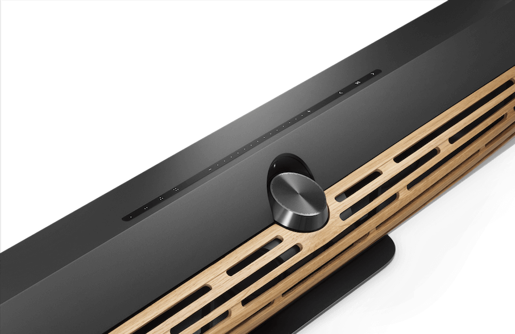 Bang & Olufsen Beosound Premiere soundbar: 10 drivers, aluminum, LED, and 3D sound. A new audio standard in the premium class.