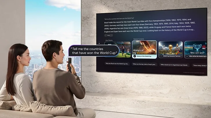 Samsung Vision AI Companion zmienia telewizor w inteligentnego asystenta. Rozmawiaj z TV, planuj, pytaj i odkrywaj treści bez pilota.