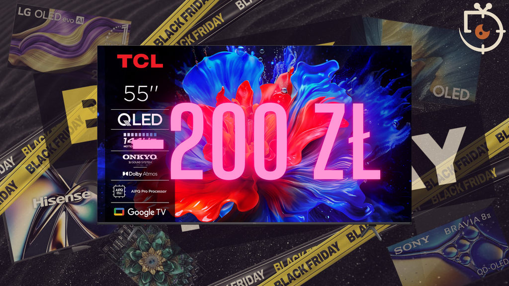 TCL P8K 55” w promocji Black Friday! Telewizor QLED z Dolby Vision i Google TV teraz za 2499 zł zamiast 2699 zł. Sprawdź, czy warto.