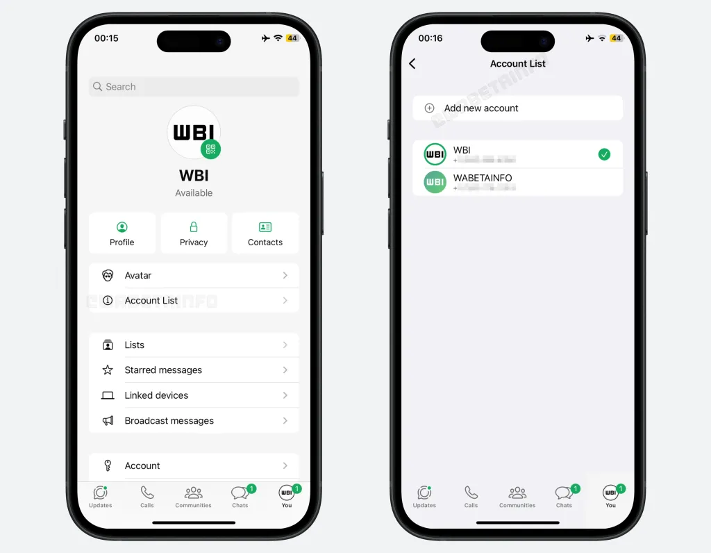 WhatsApp on iPhone with support for two accounts. Meta is releasing a beta feature with full synchronization and separate preferences for each number. See details.